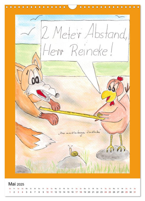 Das mecklenburger Landhuhn "Krisenhühner" (CALVENDO Wandkalender 2025)