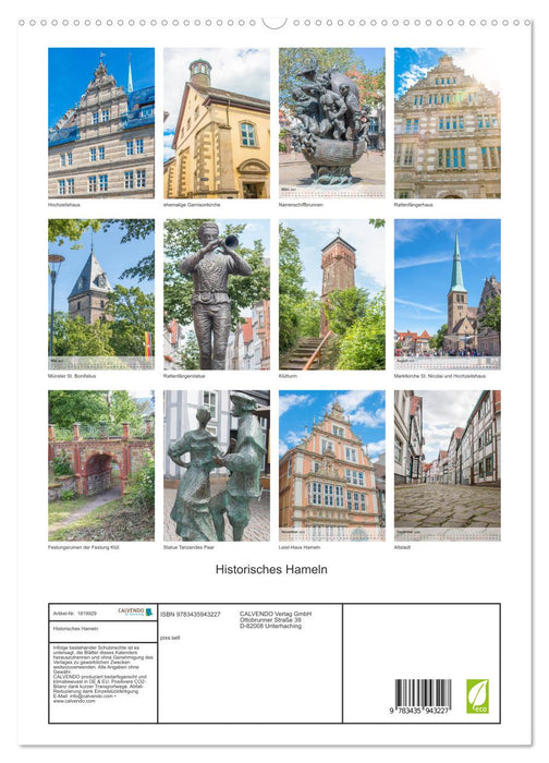 Historisches Hameln (CALVENDO Premium Wandkalender 2025)