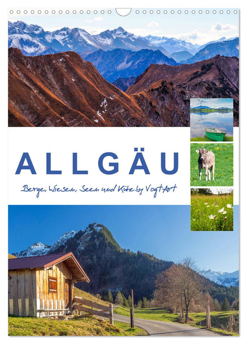 Allgäu, Berge, Wiesen, Seen und Kühe. (CALVENDO Wandkalender 2025)