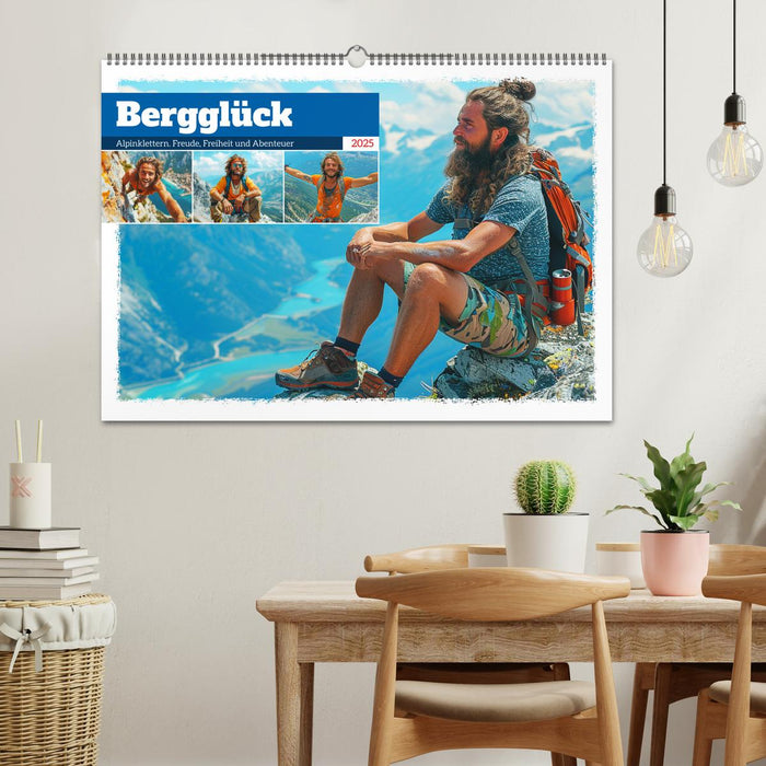 Bergglück. Alpinklettern. Freude, Freiheit und Abenteuer (CALVENDO Wandkalender 2025)