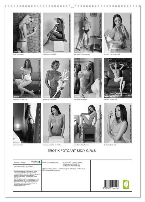 EROTIK FOTOART SEXY GIRLS (CALVENDO Premium Wandkalender 2025)