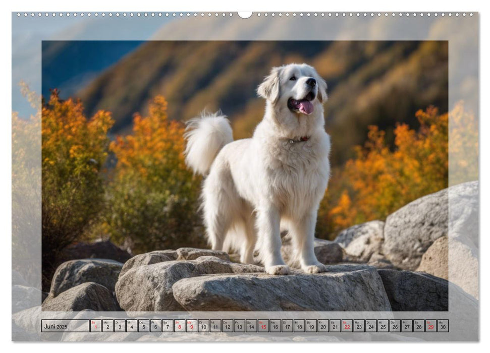 Majestätische Pyrenäen Berghunde (CALVENDO Premium Wandkalender 2025)