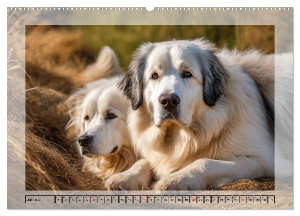 Majestätische Pyrenäen Berghunde (CALVENDO Premium Wandkalender 2025)