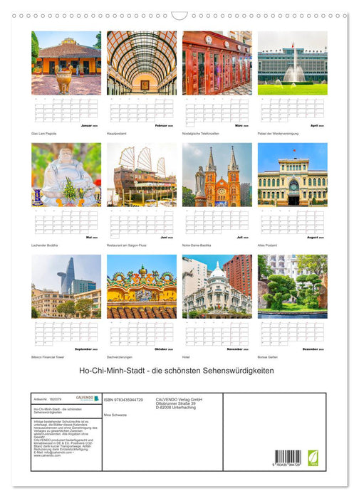 Ho-Chi-Minh-Stadt - die schönsten Sehenswürdigkeiten (CALVENDO Wandkalender 2025)