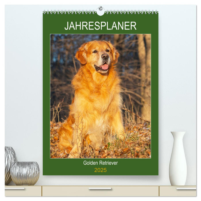 Jahresplaner Golden Retriever (CALVENDO Premium Wandkalender 2025)