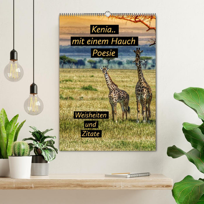 Kenia..mit einem Hauch Poesie - Weisheiten und Zitate (CALVENDO Wandkalender 2025)