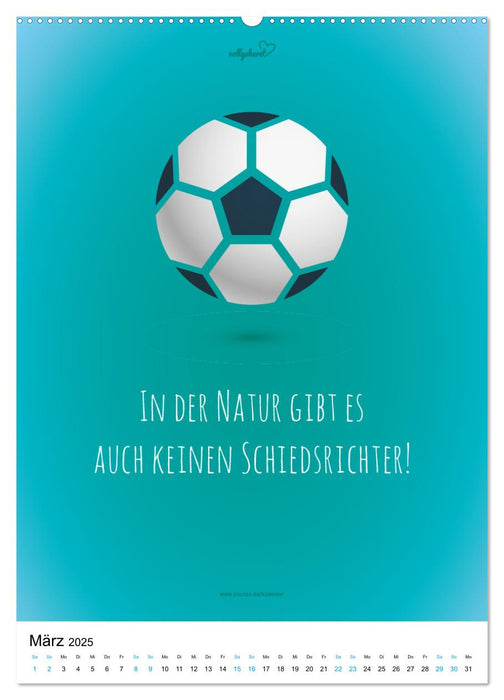 vollgeherzt: Der lustige Zitate-Wandkalender für Fußballfans und Sportbegeisterte! (CALVENDO Wandkalender 2025)