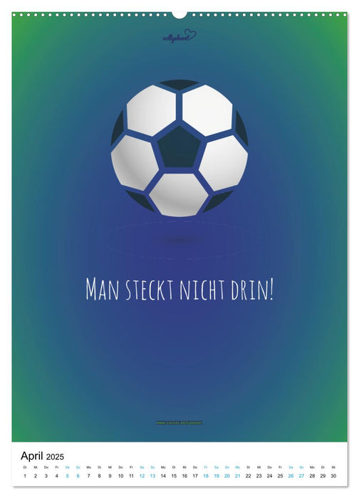 vollgeherzt: Der lustige Zitate-Wandkalender für Fußballfans und Sportbegeisterte! (CALVENDO Wandkalender 2025)