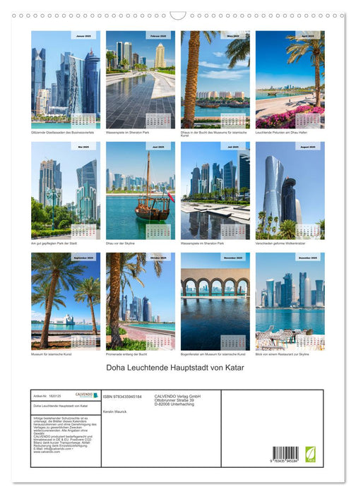 Doha Leuchtende Hauptstadt von Katar (CALVENDO Wandkalender 2025)