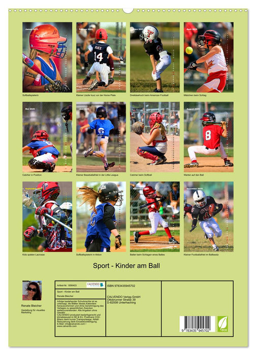 Sport - Kinder am Ball (CALVENDO Premium Wandkalender 2025)
