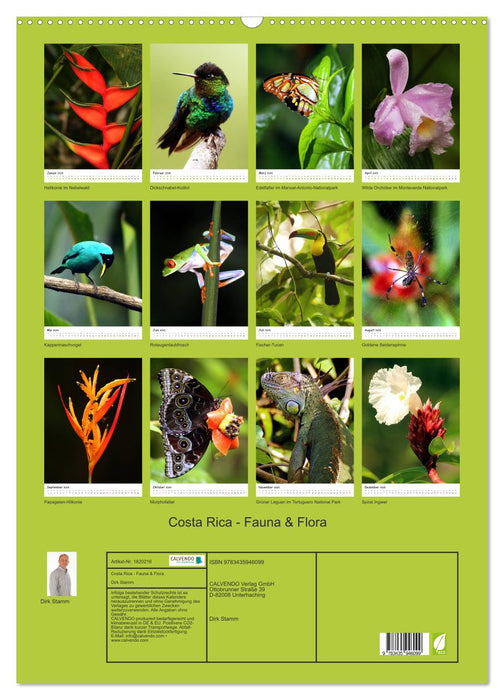 Costa Rica - Fauna & Flora (CALVENDO Wandkalender 2025)