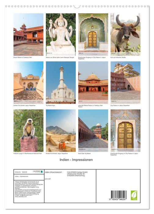 Indien - Impressionen (CALVENDO Premium Wandkalender 2025)