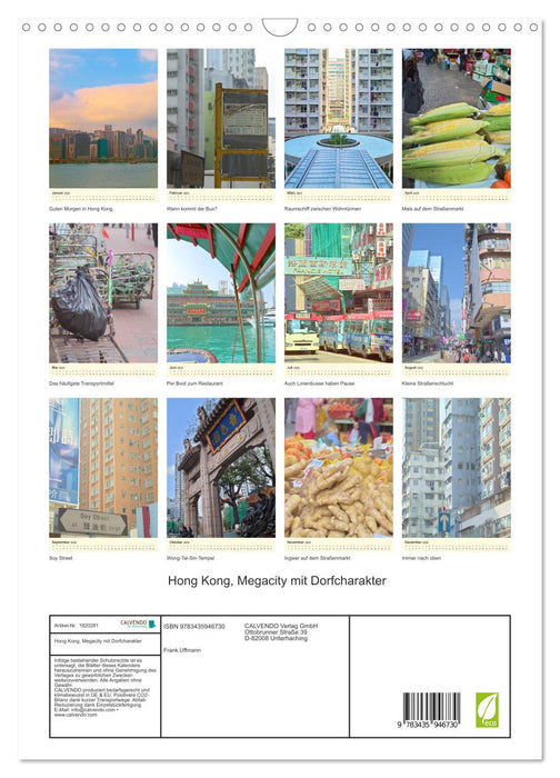 Hong Kong, Megacity mit Dorfcharakter (CALVENDO Wandkalender 2025)