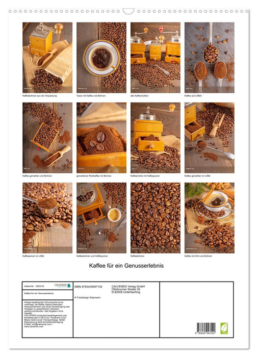 Kaffee für ein Genusserlebnis (CALVENDO Wandkalender 2025)
