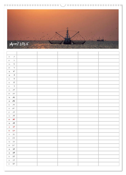 Nordfriesland - Familienplaner (CALVENDO Premium Wandkalender 2025)