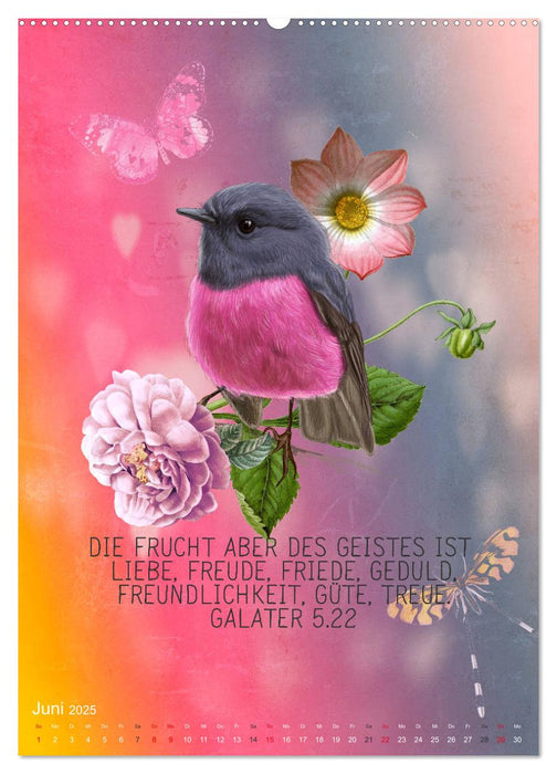 Bibelworte für Vogelfreunde (CALVENDO Premium Wandkalender 2025)