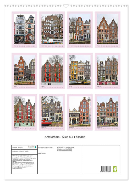 Amsterdam - Alles nur Fassade (CALVENDO Wandkalender 2025)