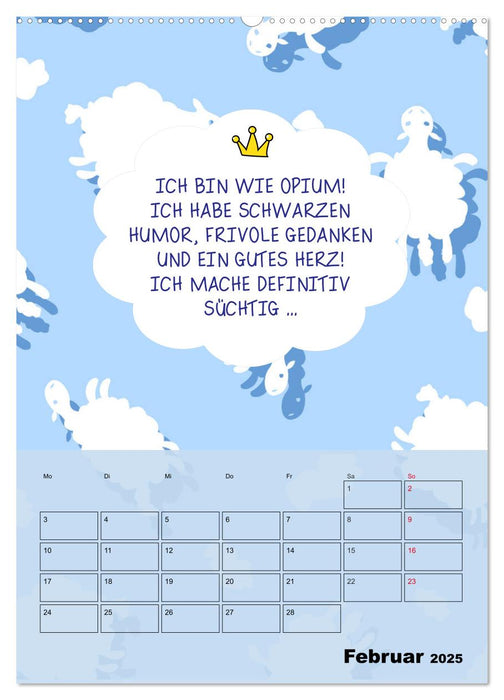 Königin über alles! Typokalender für starke Frauen (CALVENDO Wandkalender 2025)