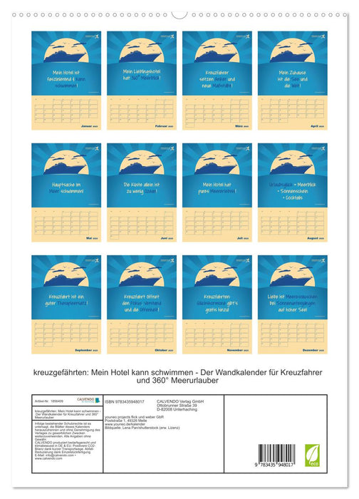 kreuzgefährten: Mein Hotel kann schwimmen - Der Wandkalender für Kreuzfahrer und 360° Meerurlauber (CALVENDO Premium Wandkalender 2025)