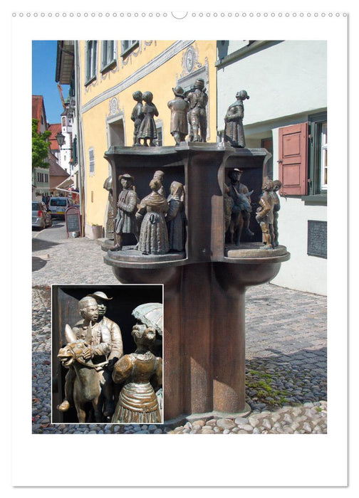 Wangen im Allgäu und seine schönen Brunnen (CALVENDO Premium Wandkalender 2025)