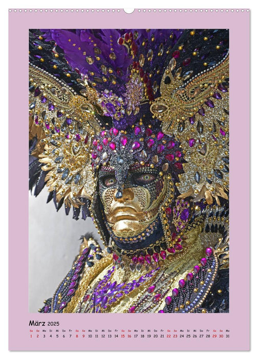 Karneval Maskenzeit in Venedig (CALVENDO Wandkalender 2025)