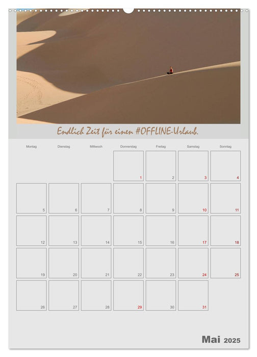 #OFFLINE - Mein Freizeitplaner (CALVENDO Premium Wandkalender 2025)