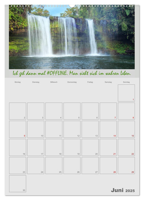 #OFFLINE - Mein Freizeitplaner (CALVENDO Premium Wandkalender 2025)