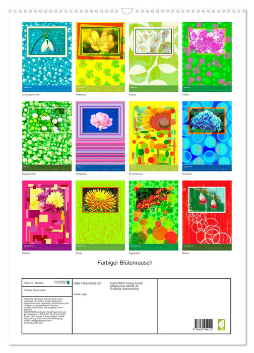 Farbiger Blütenrausch (CALVENDO Wandkalender 2025)