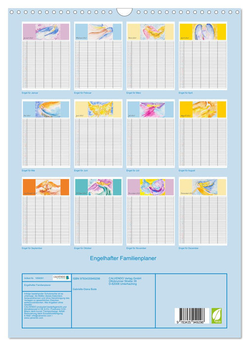 Engelhafter Familienplaner (CALVENDO Wandkalender 2025)