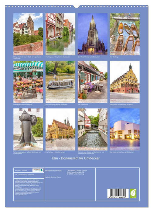 Ulm - Donaustadt für Entdecker (CALVENDO Premium Wandkalender 2025)