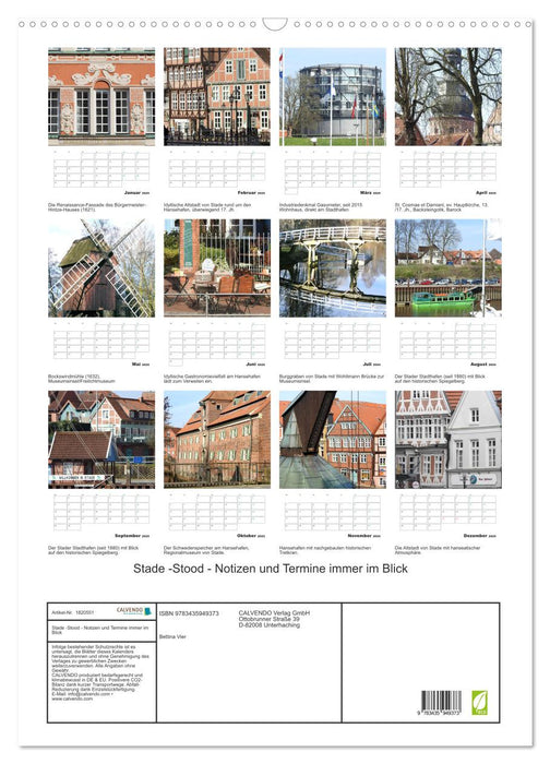 Stade -Stood - Notizen und Termine immer im Blick (CALVENDO Wandkalender 2025)