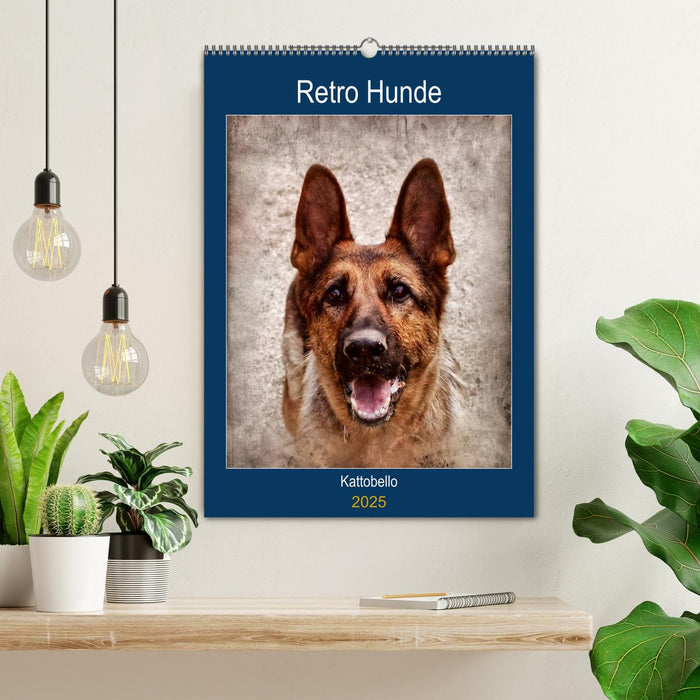 Retro Hunde (CALVENDO Wandkalender 2025)