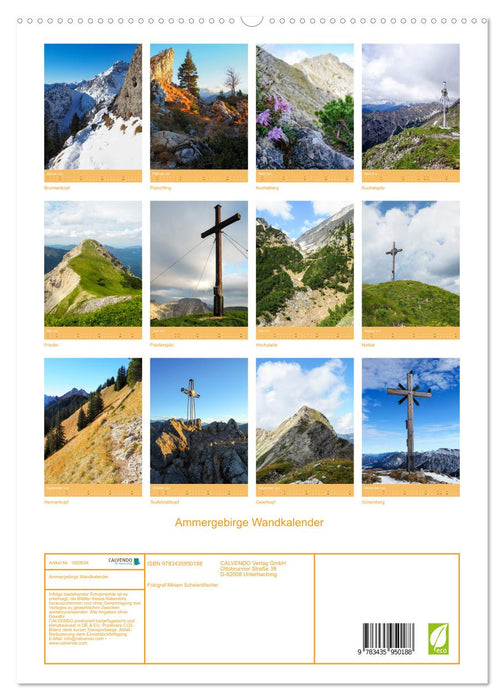 Ammergebirge Wandkalender (CALVENDO Premium Wandkalender 2025)