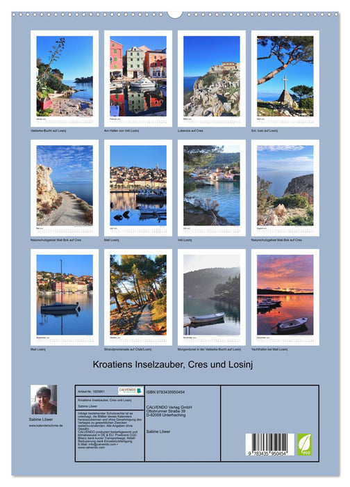 Kroatiens Inselzauber, Cres und Losinj (CALVENDO Wandkalender 2025)