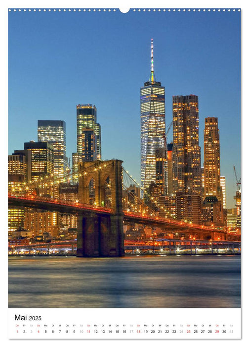 New Yorks architektonische Highlights (CALVENDO Wandkalender 2025)