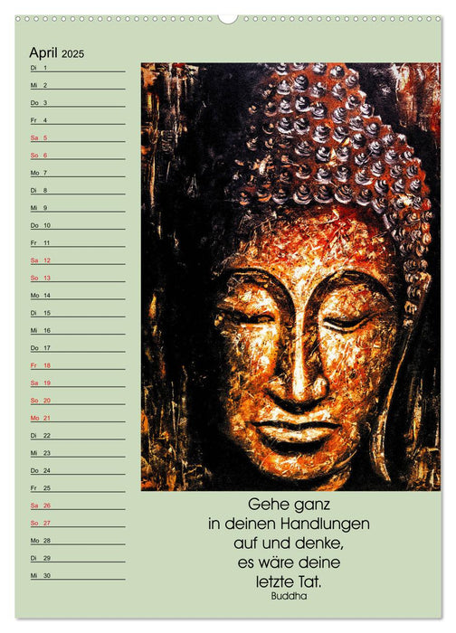 Lebensfreude Buddha (CALVENDO Premium Wandkalender 2025)