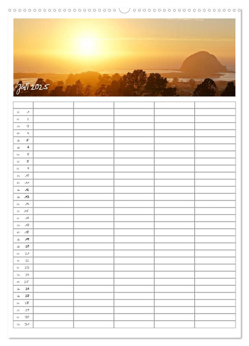 Kalifornien - Familienplaner 2025 (CALVENDO Premium Wandkalender 2025)