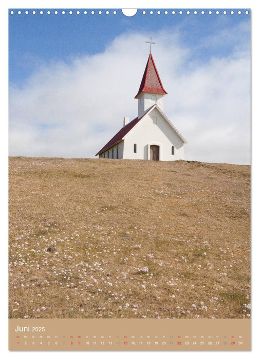 Kleine Landkirchen auf Island (CALVENDO Wandkalender 2025)