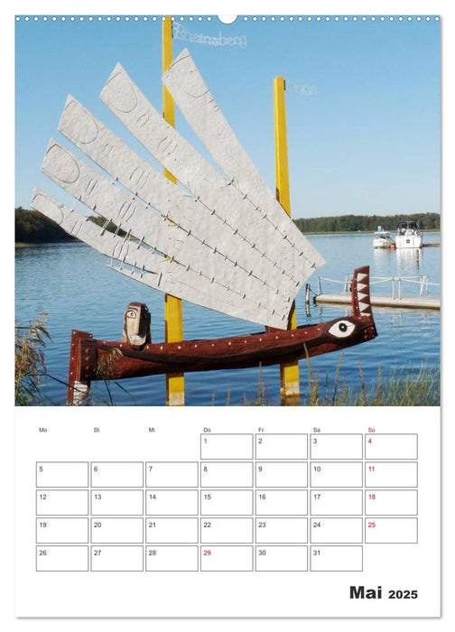 Rheinsberg mit Hafendorf (CALVENDO Wandkalender 2025)