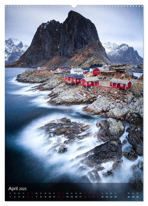 Lofoten: Fischerdörfer, Fjorde & Polarlichter (CALVENDO Wandkalender 2025)