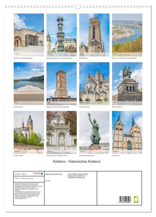 Koblenz - Historisches Koblenz (CALVENDO Wandkalender 2025)