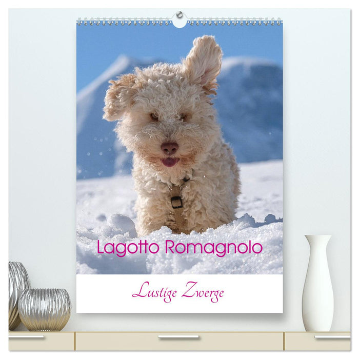 Lagotto Romagnolo - Lustige Zwerge (CALVENDO Premium Wandkalender 2025)