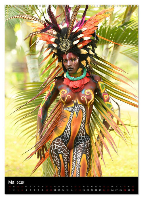 Äquatorialguinea Bodypainting Festival (CALVENDO Premium Wandkalender 2025)