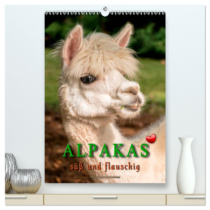 Alpakas - süß und flauschig (CALVENDO Premium Wandkalender 2025)