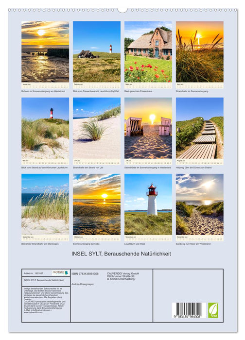 INSEL SYLT, Berauschende Natürlichkeit (CALVENDO Premium Wandkalender 2025)