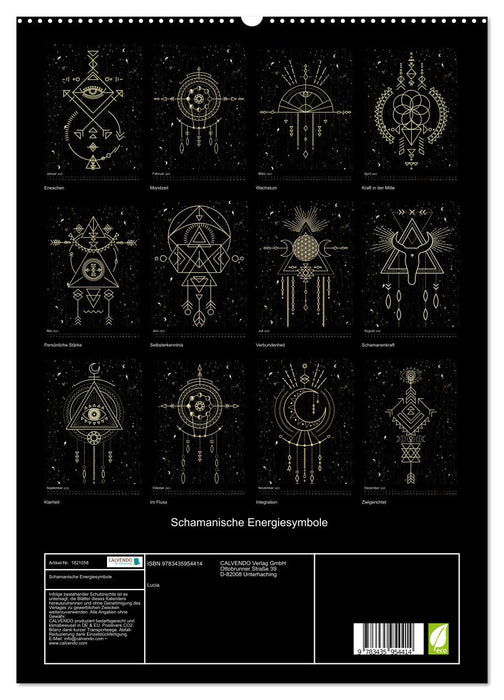 Schamanische Energiesymbole (CALVENDO Premium Wandkalender 2025)