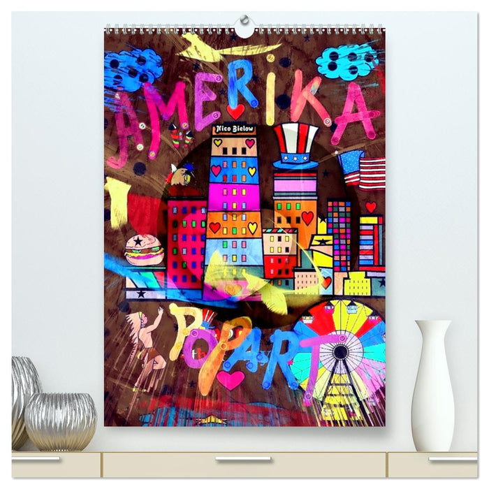 Amerika Popart von Nico Bielow (CALVENDO Premium Wandkalender 2025)