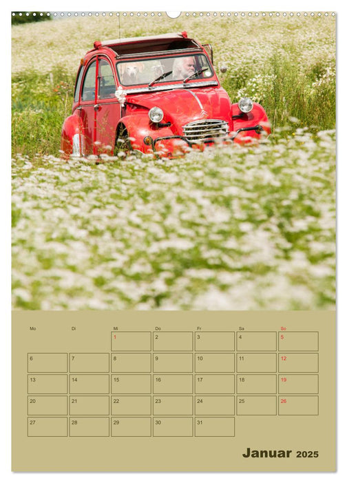 Citroën 2 CV – Flower Power (CALVENDO Wandkalender 2025)