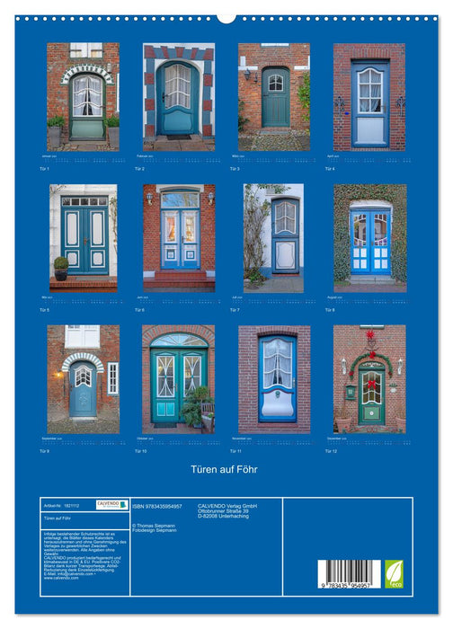 Türen auf Föhr (CALVENDO Premium Wandkalender 2025)