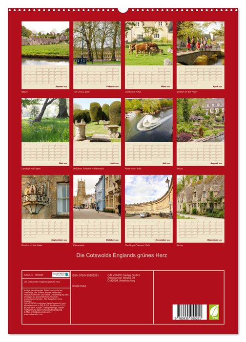 Die Cotswolds Englands grünes Herz (CALVENDO Premium Wandkalender 2025)